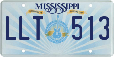 MS license plate LLT513