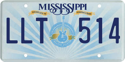 MS license plate LLT514