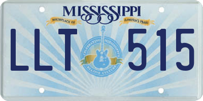 MS license plate LLT515