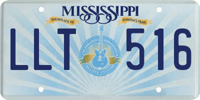 MS license plate LLT516