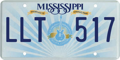 MS license plate LLT517