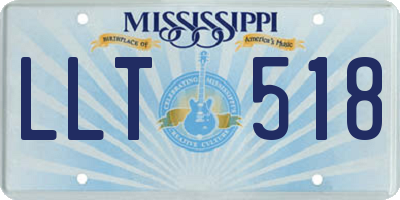 MS license plate LLT518