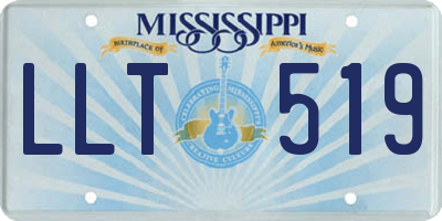 MS license plate LLT519