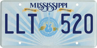 MS license plate LLT520
