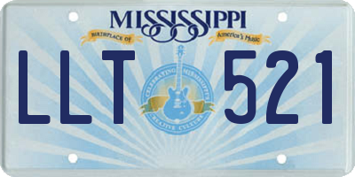 MS license plate LLT521