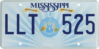 MS license plate LLT525