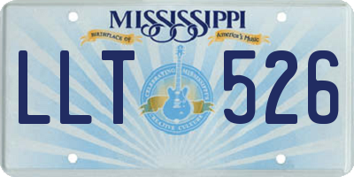 MS license plate LLT526