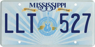 MS license plate LLT527