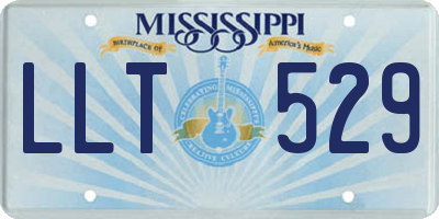MS license plate LLT529