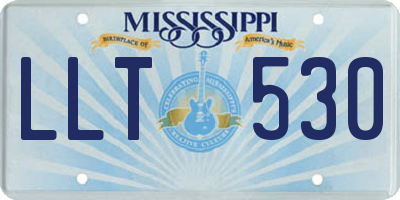 MS license plate LLT530
