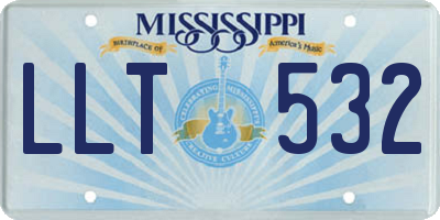 MS license plate LLT532