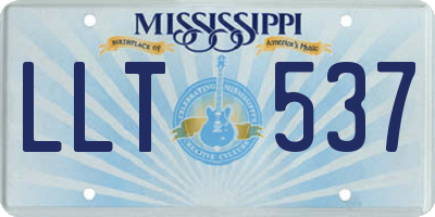 MS license plate LLT537