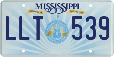 MS license plate LLT539