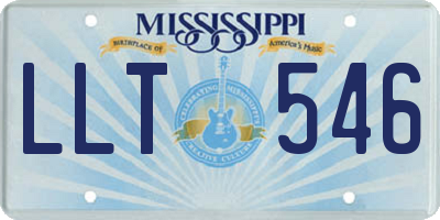 MS license plate LLT546