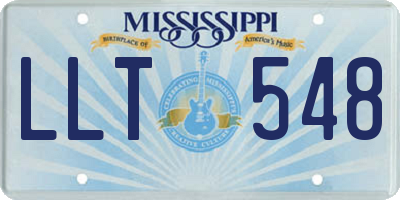 MS license plate LLT548