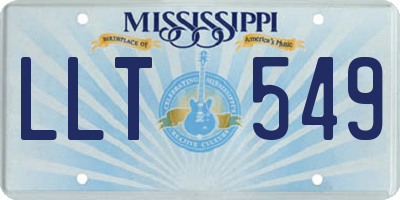 MS license plate LLT549