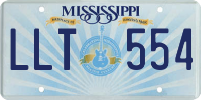 MS license plate LLT554