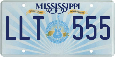 MS license plate LLT555