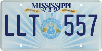MS license plate LLT557