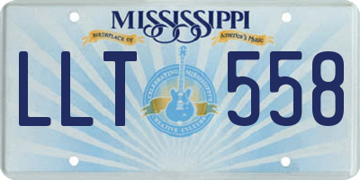 MS license plate LLT558