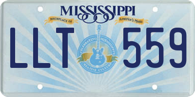 MS license plate LLT559