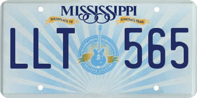 MS license plate LLT565