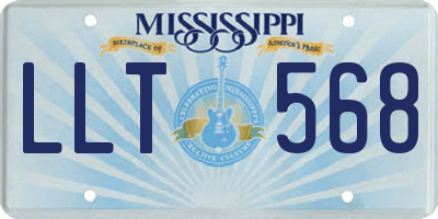 MS license plate LLT568