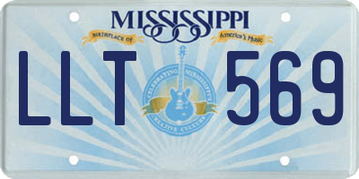 MS license plate LLT569