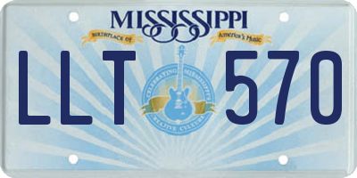 MS license plate LLT570