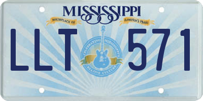 MS license plate LLT571