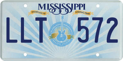 MS license plate LLT572