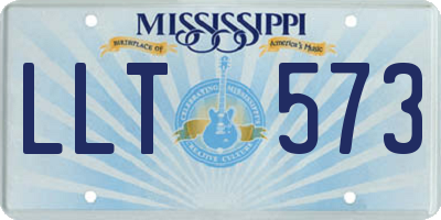 MS license plate LLT573