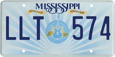 MS license plate LLT574