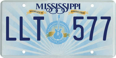 MS license plate LLT577