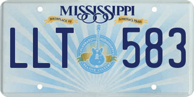 MS license plate LLT583