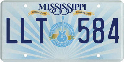 MS license plate LLT584
