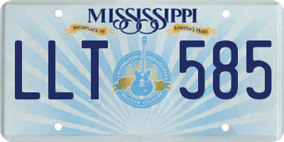MS license plate LLT585