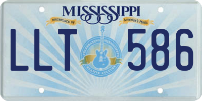 MS license plate LLT586