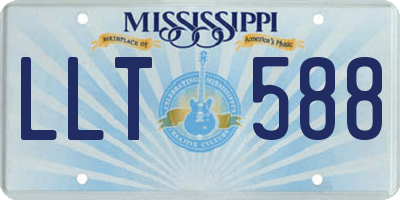 MS license plate LLT588