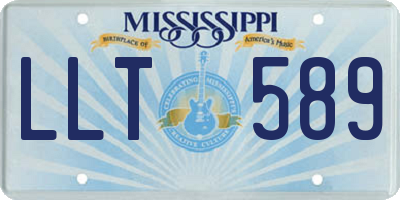 MS license plate LLT589