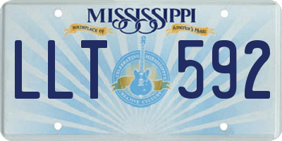 MS license plate LLT592