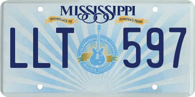 MS license plate LLT597
