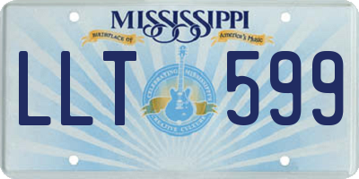 MS license plate LLT599