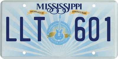 MS license plate LLT601