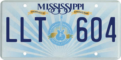 MS license plate LLT604