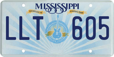 MS license plate LLT605