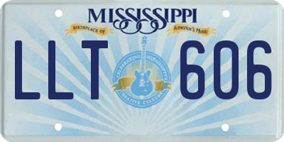 MS license plate LLT606