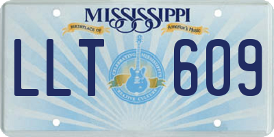 MS license plate LLT609