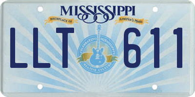MS license plate LLT611