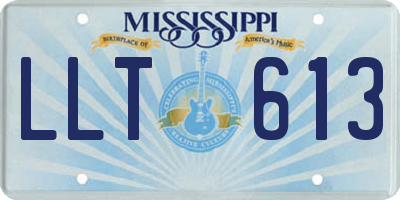 MS license plate LLT613